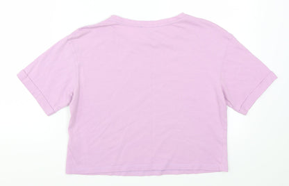 Preloved Primark Womens Purple   Basic T-Shirt Size 6  - Be Creative - Back