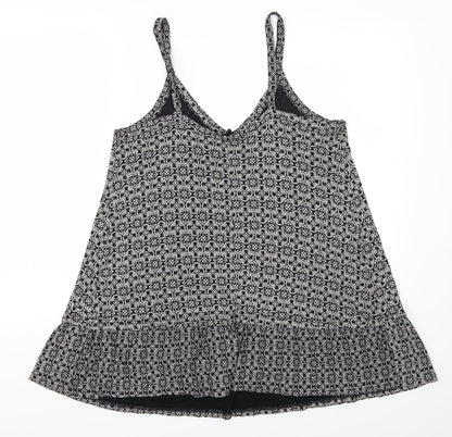 Preloved Arcadia Womens Grey Geometric  Basic Tank Size 16 - Back