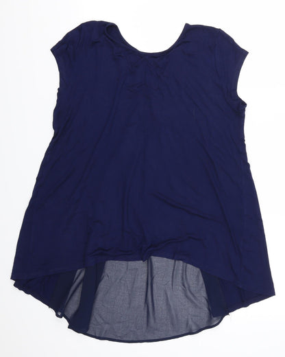 Preloved Cha Cha Vente Womens Blue   Basic T-Shirt Size XL - Front