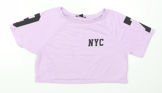 New Look Girls Purple   Basic T-Shirt Size 10-11 Years  - NYC
