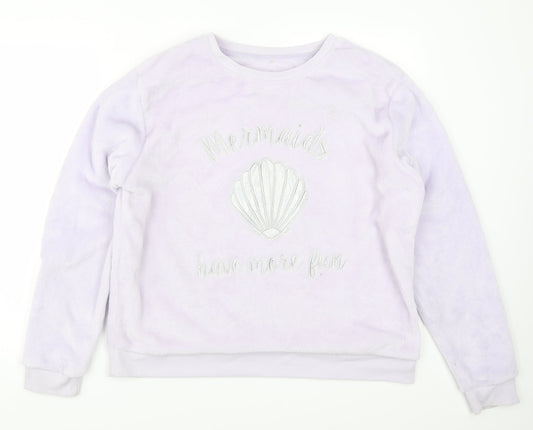 George Womens Purple Solid  Top Pyjama Top Size 16  - Mermaids Have More Fun