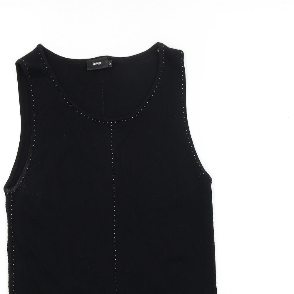 InWear Womens Black  Knit Basic Tank Size M