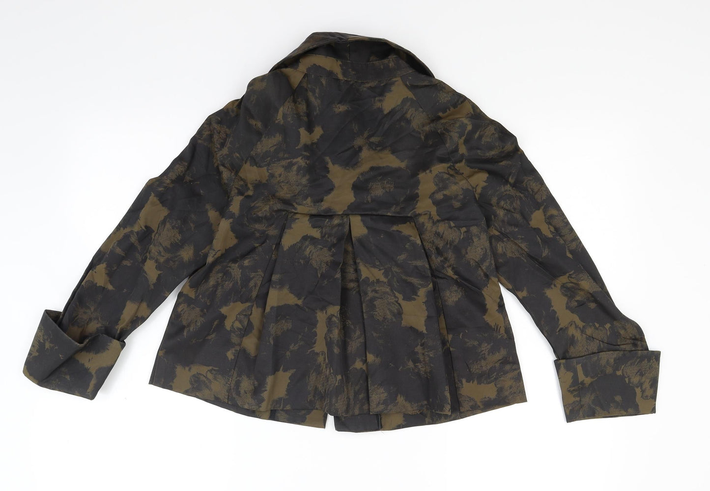 Cue Womens Brown Camouflage  Jacket Coat Size 8