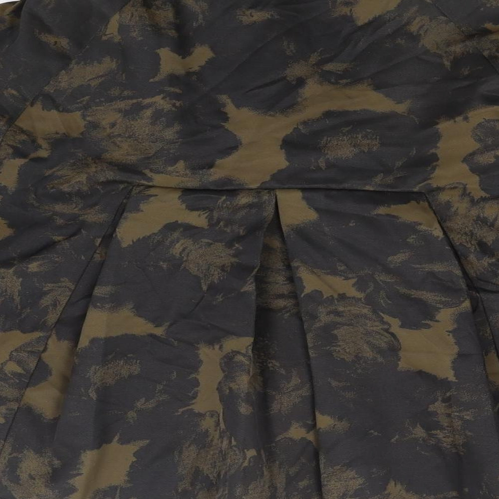 Cue Womens Brown Camouflage  Jacket Coat Size 8