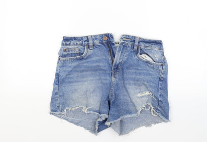Preloved New Look Womens Blue   Cut-Off Shorts Size 8 - Front