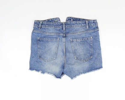 Preloved New Look Womens Blue   Cut-Off Shorts Size 8 - Back