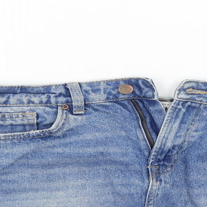 Preloved New Look Womens Blue   Cut-Off Shorts Size 8 - Detail