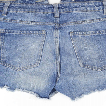 Preloved New Look Womens Blue   Cut-Off Shorts Size 8 - Label