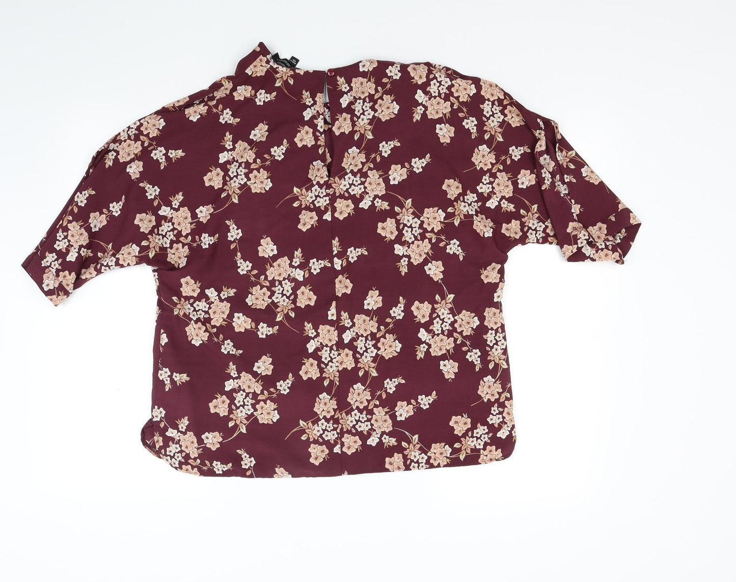 Capsule Womens Red Floral  Basic Blouse Size 10