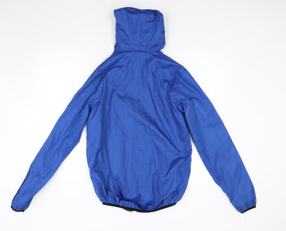Preloved Workout Mens Blue  Canvas Windbreaker Coat Size XS - Back