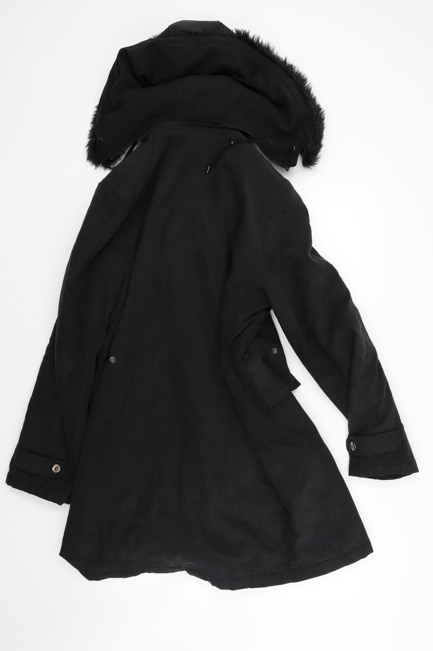 Anna Rose Womens Black   Overcoat Coat Size M