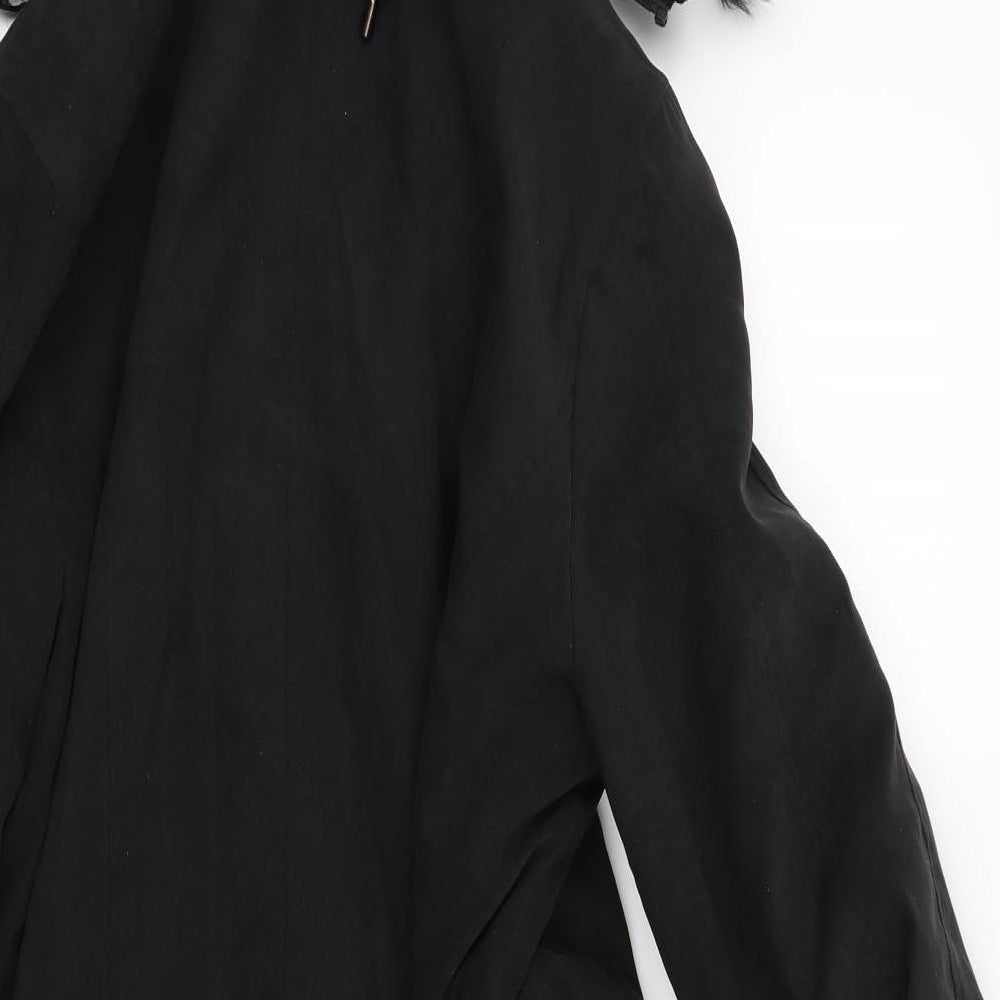 Anna Rose Womens Black   Overcoat Coat Size M