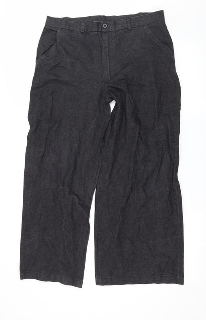 Preloved Denim & Co. Womens Grey   Trousers  Size 34 in L26 in - Front