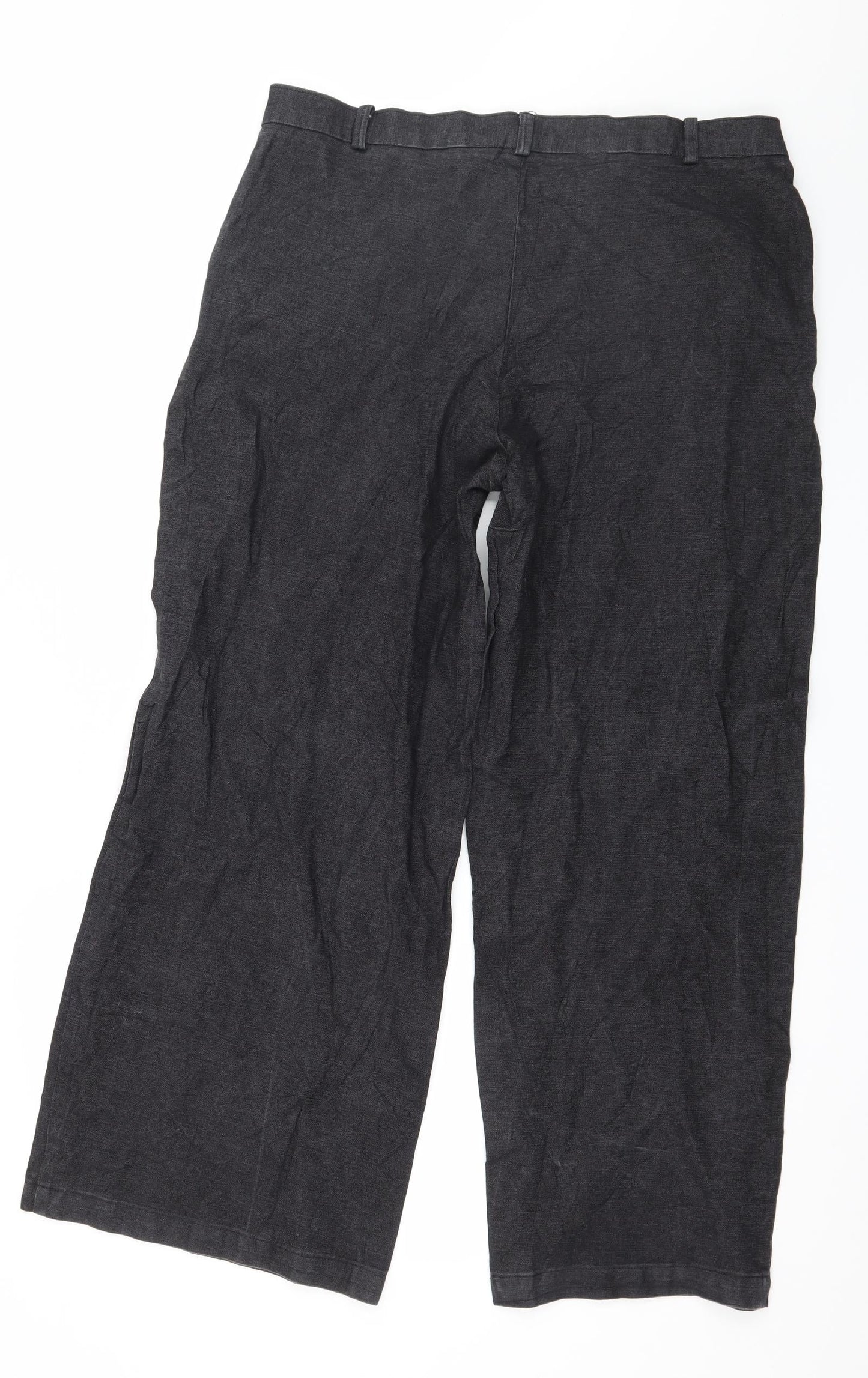 Denim & Co. Womens Grey   Trousers  Size 34 in L26 in