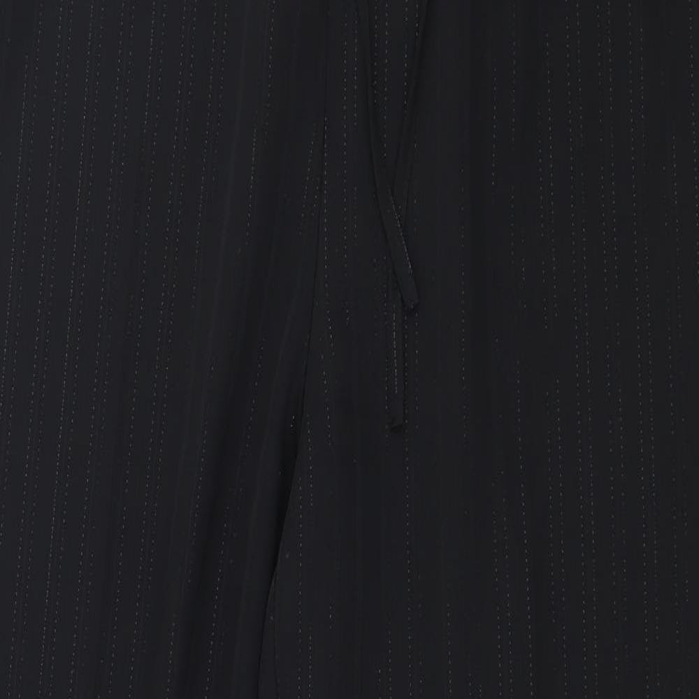 EWM Womens Black Striped  Trousers  Size 12 L29 in