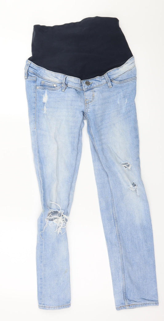 Preloved H&M Womens Blue  Denim Skinny Jeans Size 6 L26 in - Front