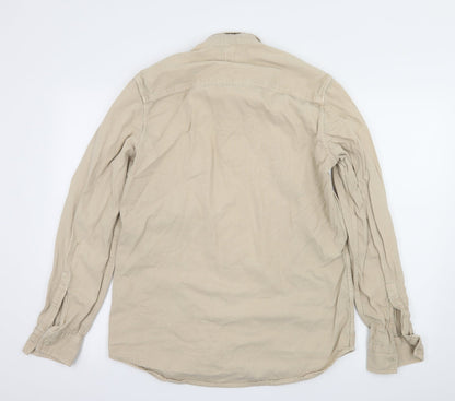 Preloved Topman Mens Beige    Button-Up Size M - Back