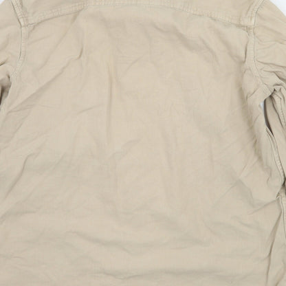 Preloved Topman Mens Beige    Button-Up Size M - Label