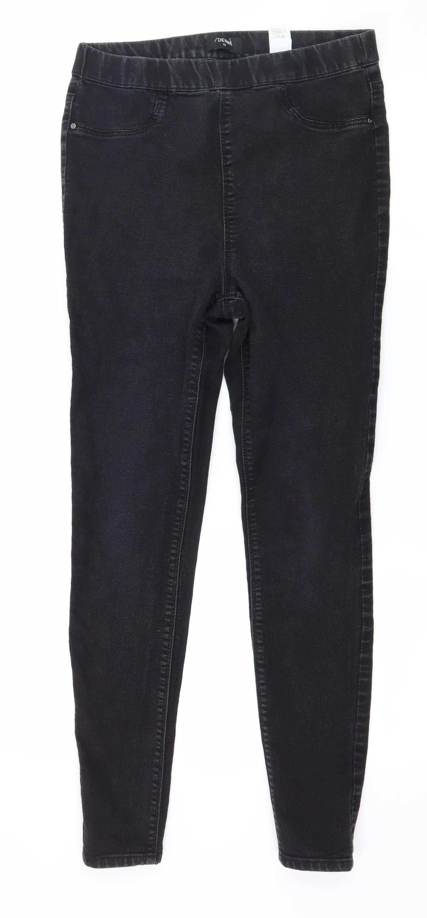 Matalan Womens Black  Denim Jegging Jeans Size 10 L26 in