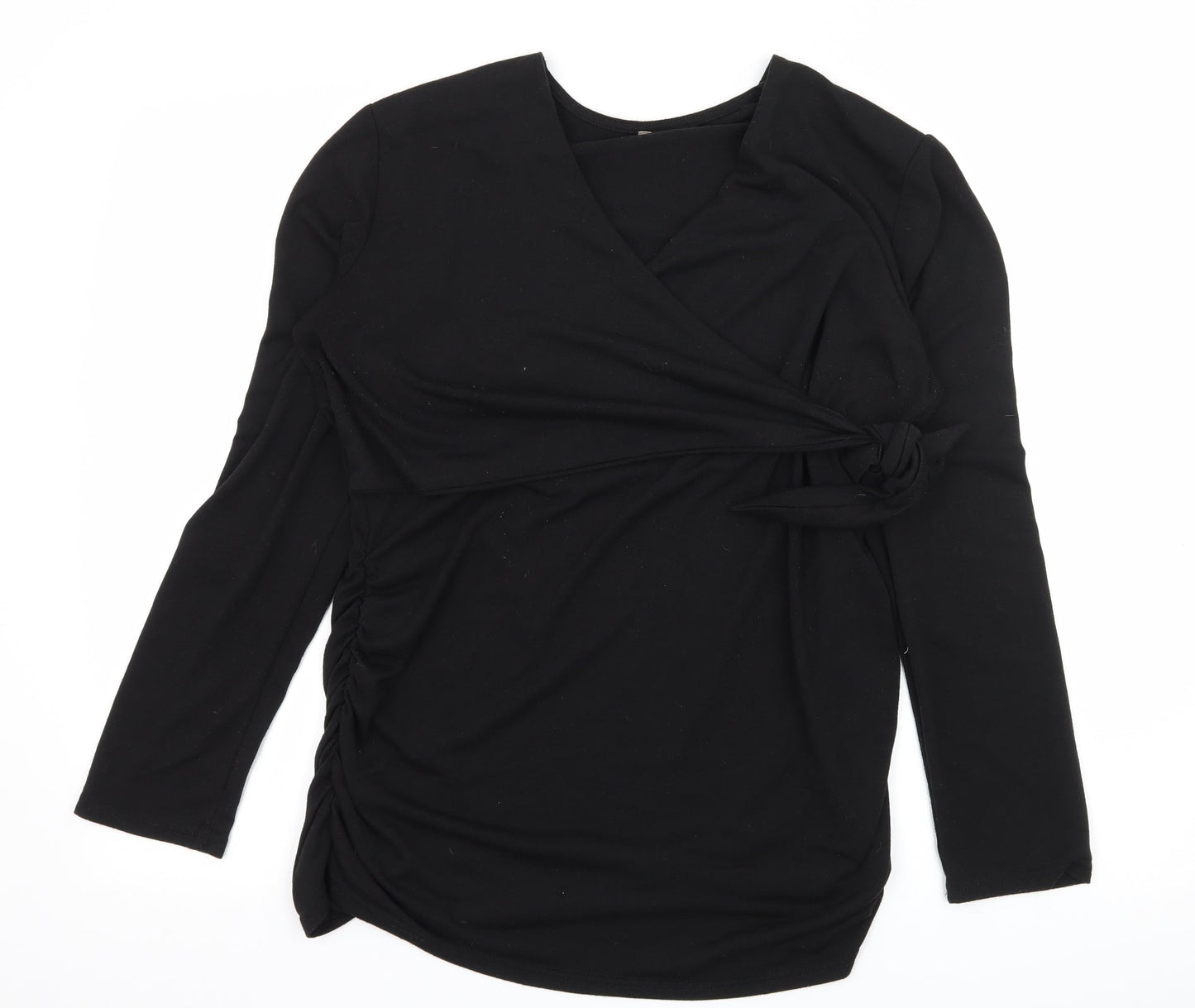 Preworn Womens Black  Jersey Basic T-Shirt Size L