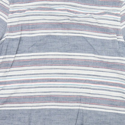 Preloved Drift King Mens Blue Striped   Button-Up Size XL - Label
