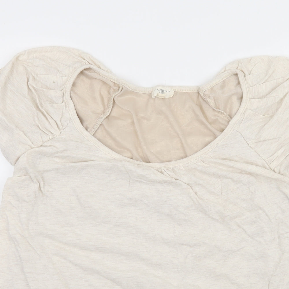 New Look Womens Ivory   Basic T-Shirt Size 14