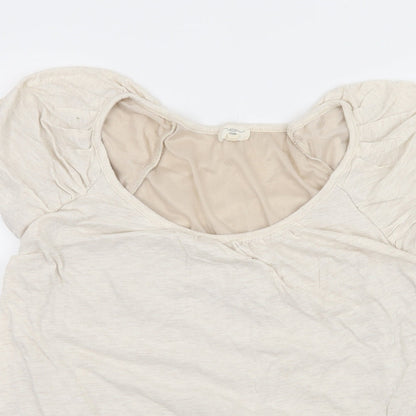 Preloved New Look Womens Ivory   Basic T-Shirt Size 14 - Detail