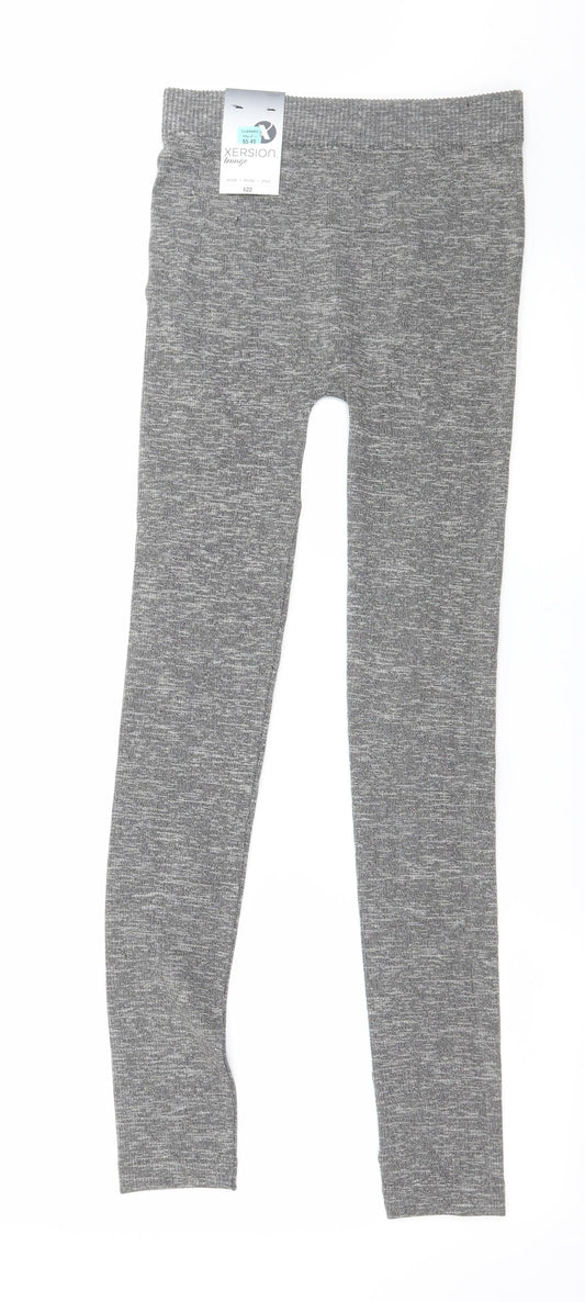 Xersion Womens Grey  Jersey Capri Leggings Size S L27 in