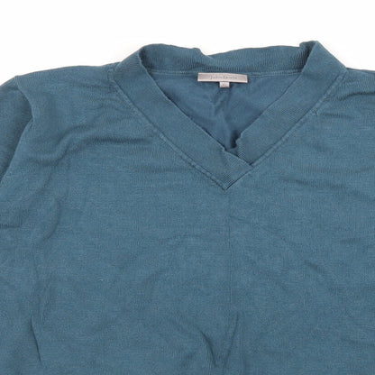 Preloved John Lewis Womens Blue  Knit Pullover Jumper Size XL - Detail