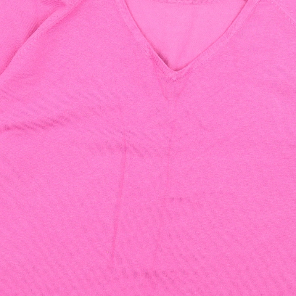 M&Co Womens Pink  Knit Pullover Jumper Size 18  - Open Back