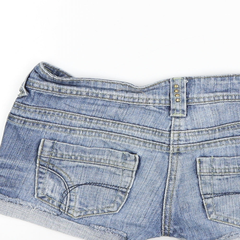 New Look Girls Blue  Denim Hot Pants Shorts Size 10 Years