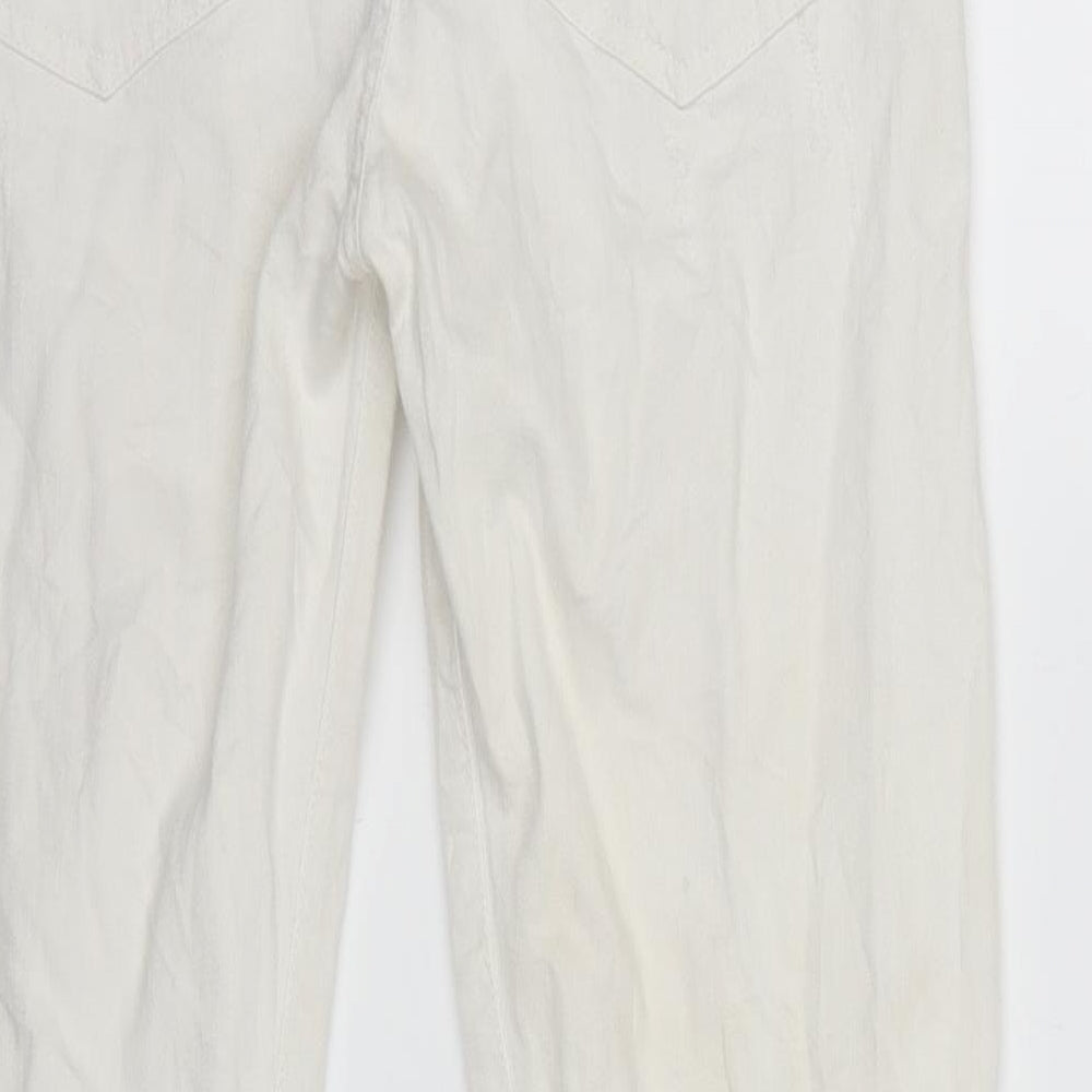 PINKO Womens White  Denim Cropped Jeans Size 25 in L25 in
