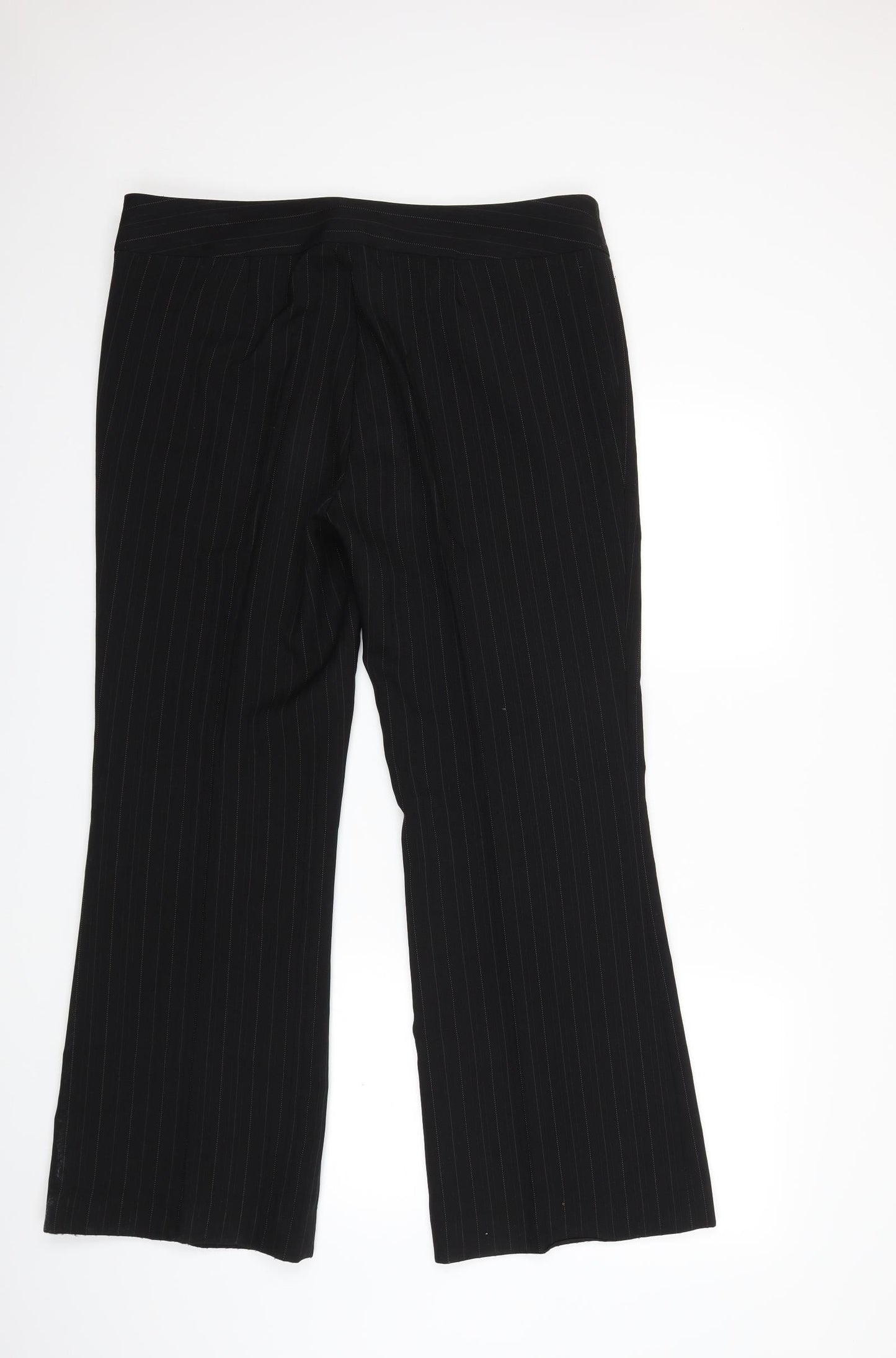Atmosphere Womens Black Striped  Trousers  Size 16 L29 in