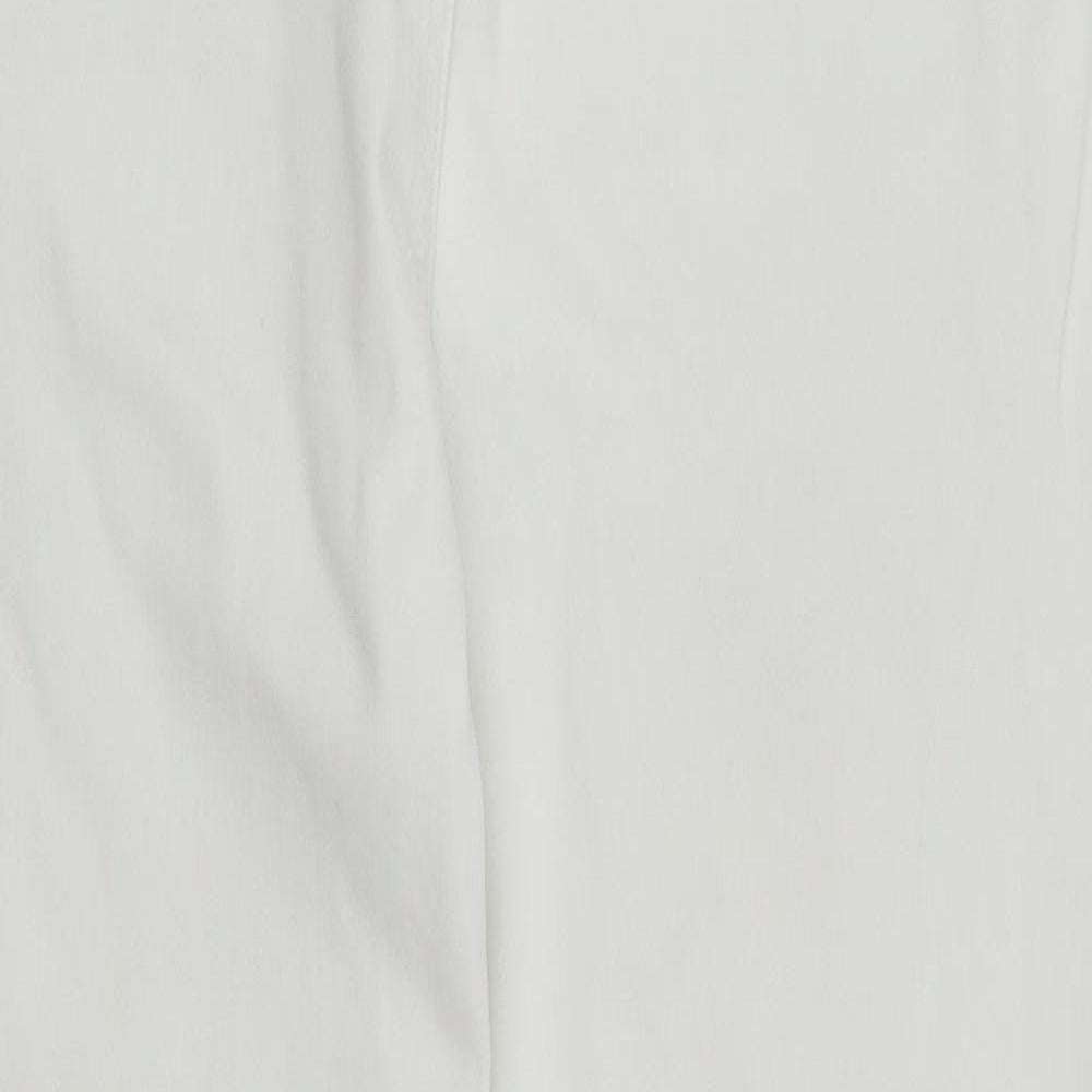 NEXT Womens White  Denim Straight Jeans Size 14 L25 in