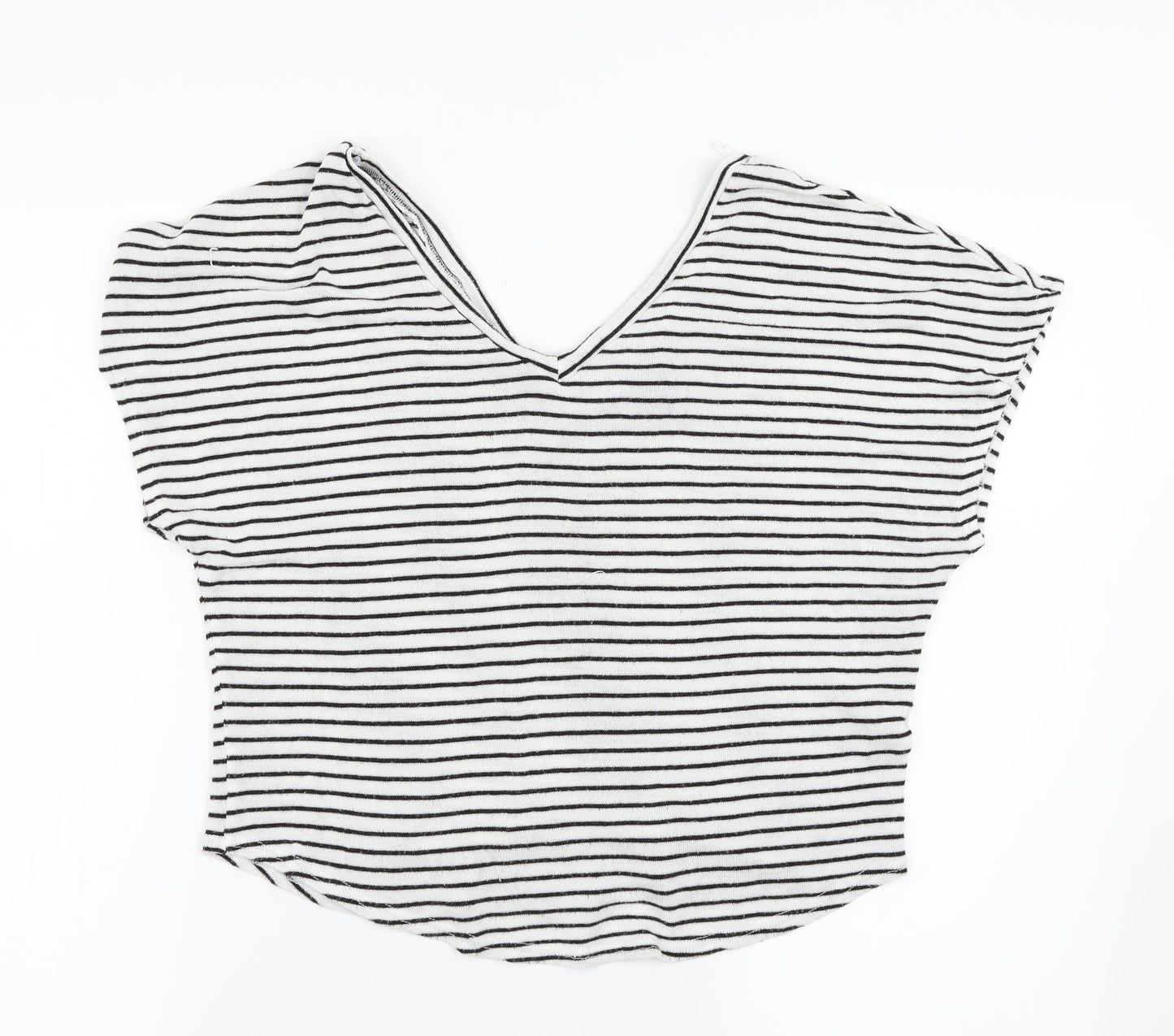 Topshop Womens Multicoloured Striped  Basic T-Shirt Size 8