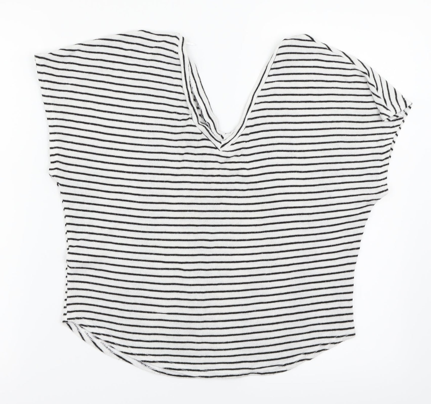 Topshop Womens Multicoloured Striped  Basic T-Shirt Size 8
