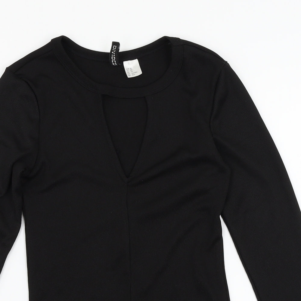 H&M Womens Black   Basic T-Shirt Size XS