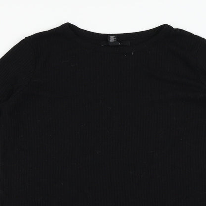 Preloved FOREVER 21 Womens Black   Pullover Jumper Size M - Detail