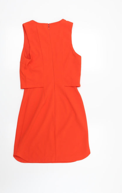 Preloved Topshop Womens Red   Shift  Size 6 - Back