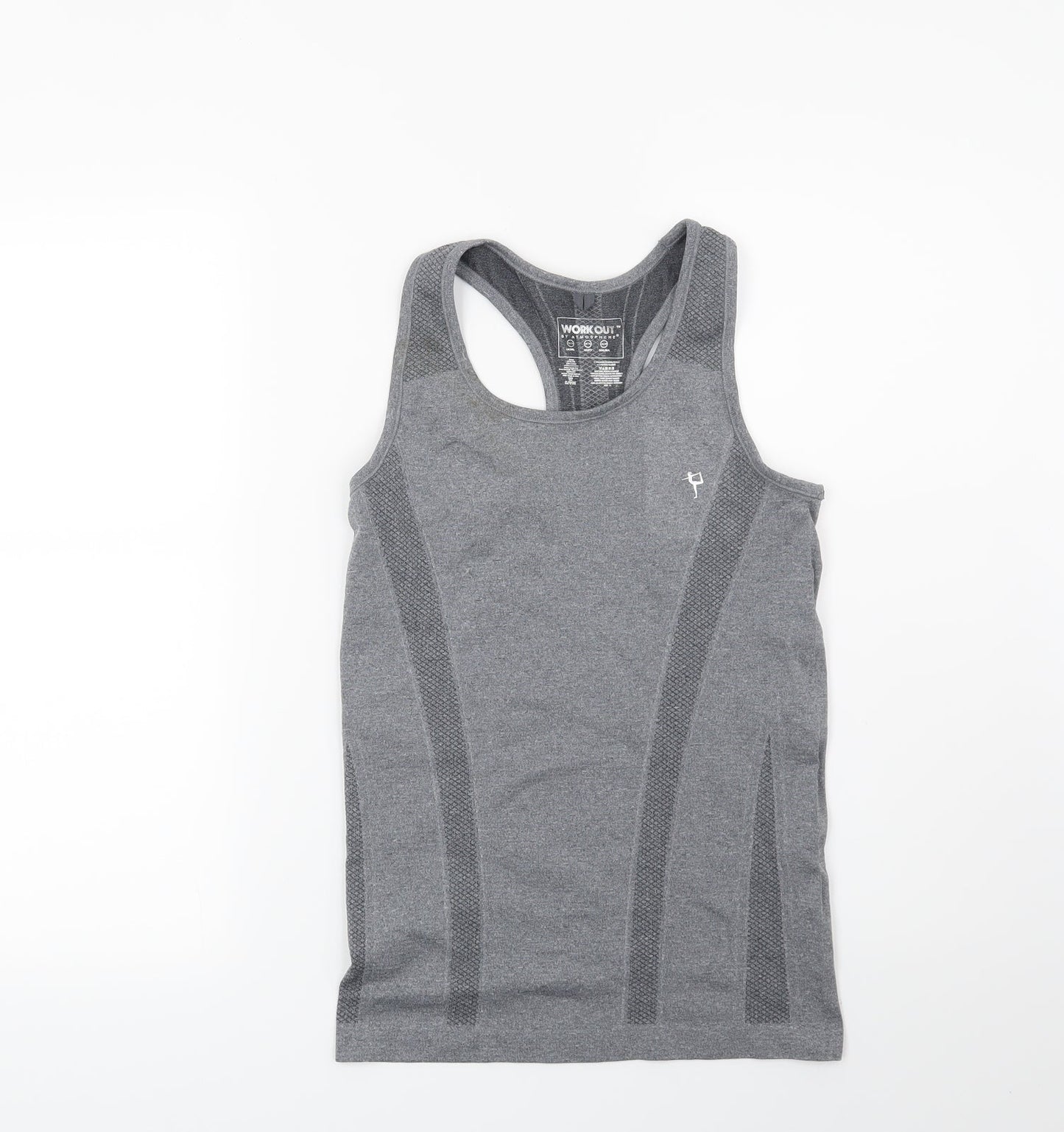 Workout Womens Grey   Basic T-Shirt Size 10