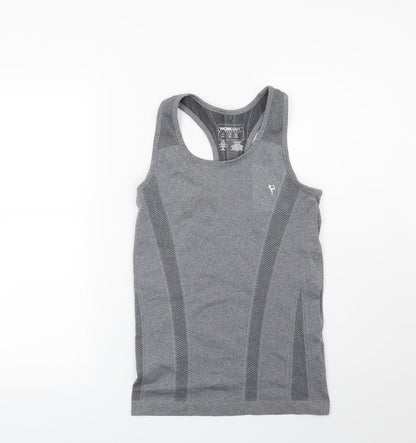 Preloved Workout Womens Grey   Basic T-Shirt Size 10 - Front