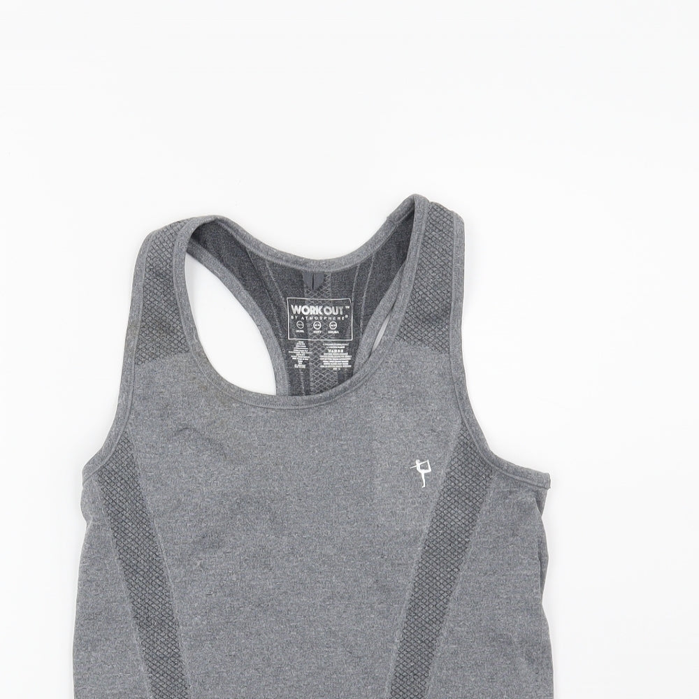Workout Womens Grey   Basic T-Shirt Size 10
