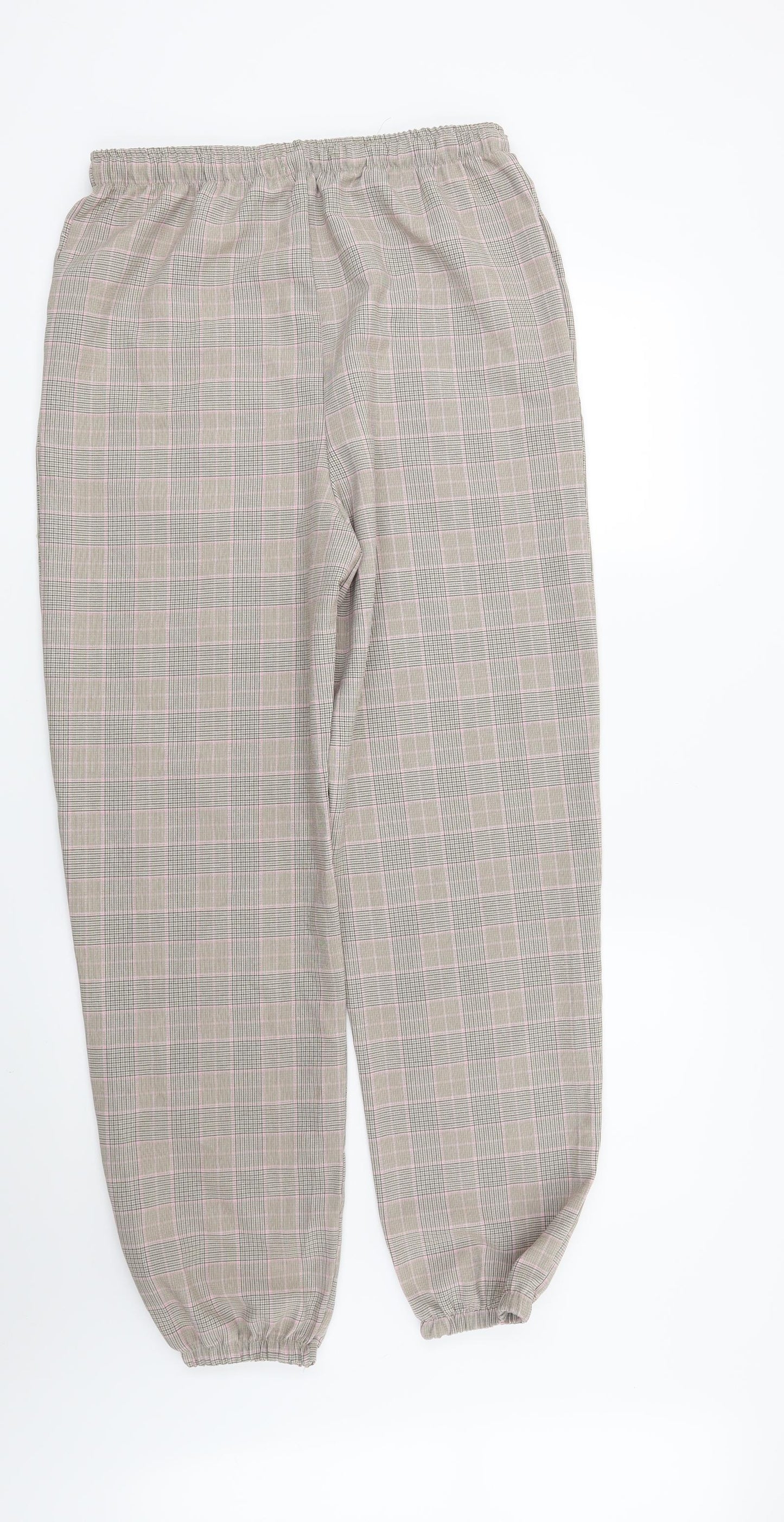 I SAW IT FIRST Womens Beige Check  Trousers  Size 12 L29 in