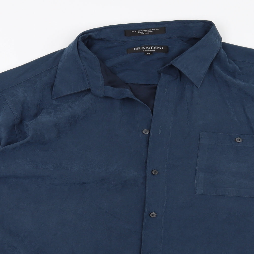 Brandini Mens Blue    Button-Up Size 2XL
