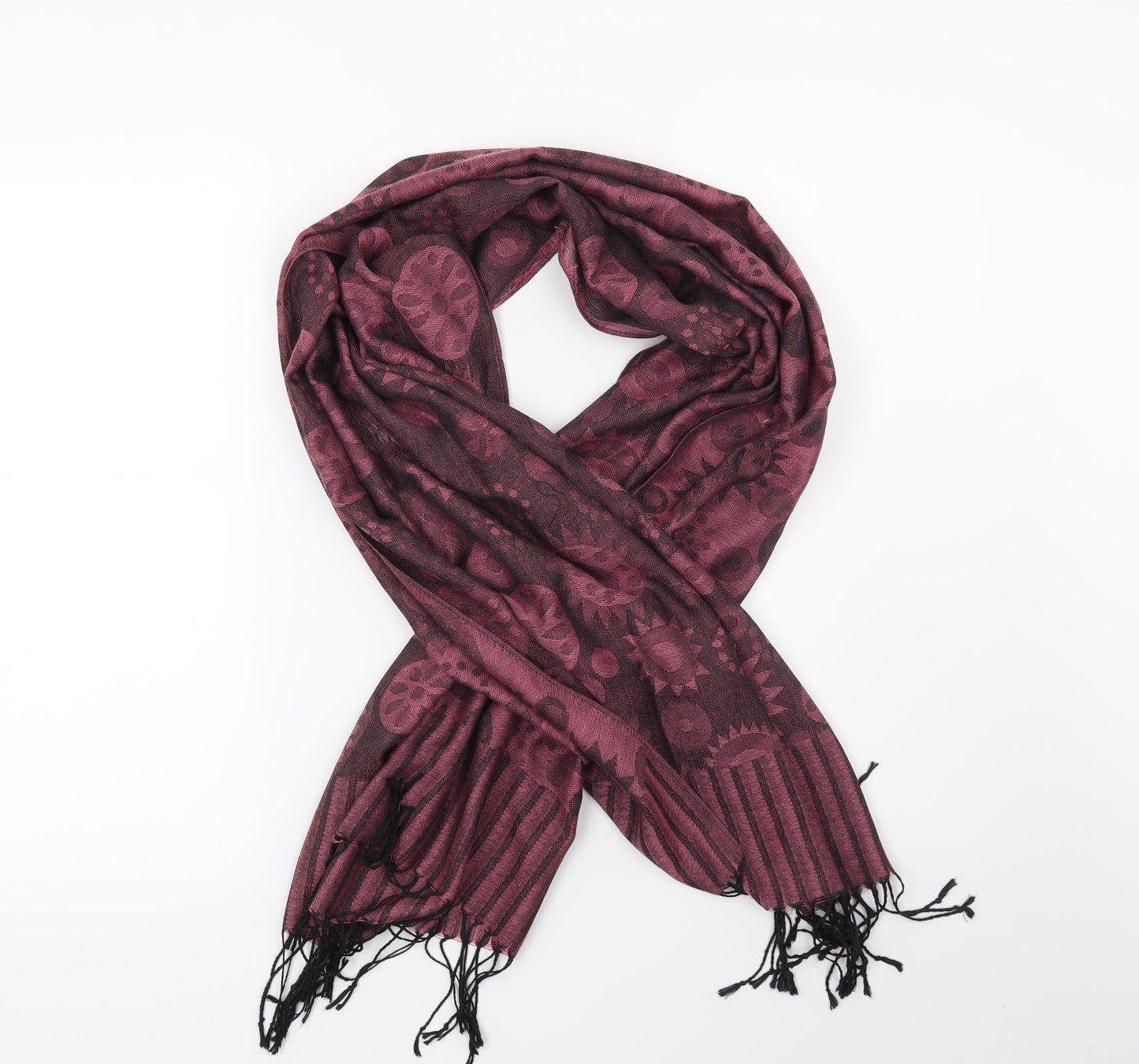Preworn Womens Pink Geometric   Scarf