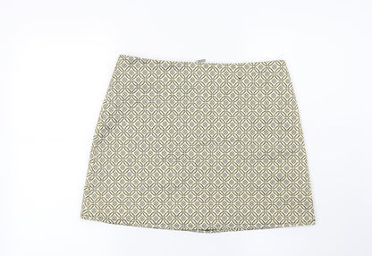 Preloved Atmosphere Womens Gold Geometric  Maxi Skirt Size 14 - Front