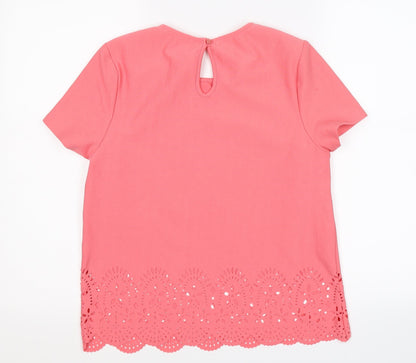 Preloved Atmosphere Womens Pink   Basic T-Shirt Size 10 - Back
