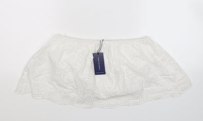 Preloved Pampelone Womens White   Camisole Tank Size L  - Cropped - Front