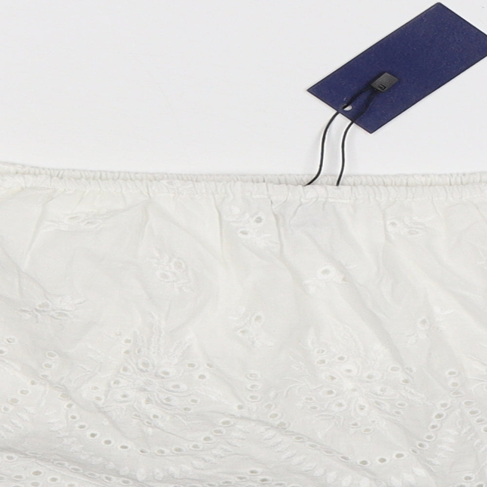 Pampelone Womens White   Camisole Tank Size L  - Cropped