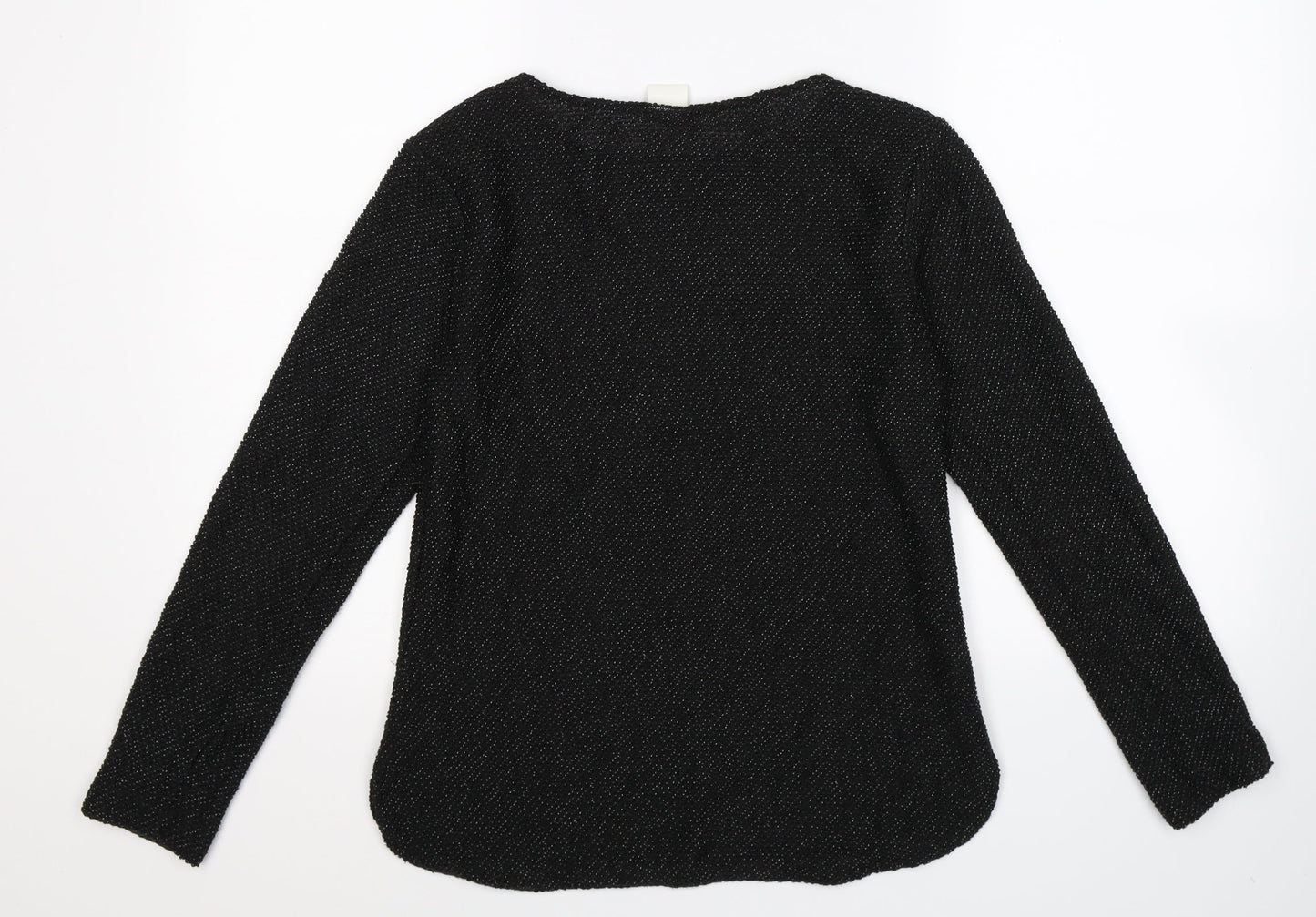 H&M Womens Black  Knit Pullover Jumper Size XS